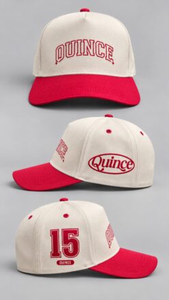 Gorro Multilogo - Beige/Rojo